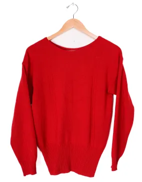 90s J.G. Hook Red Wool Anchor Sweater