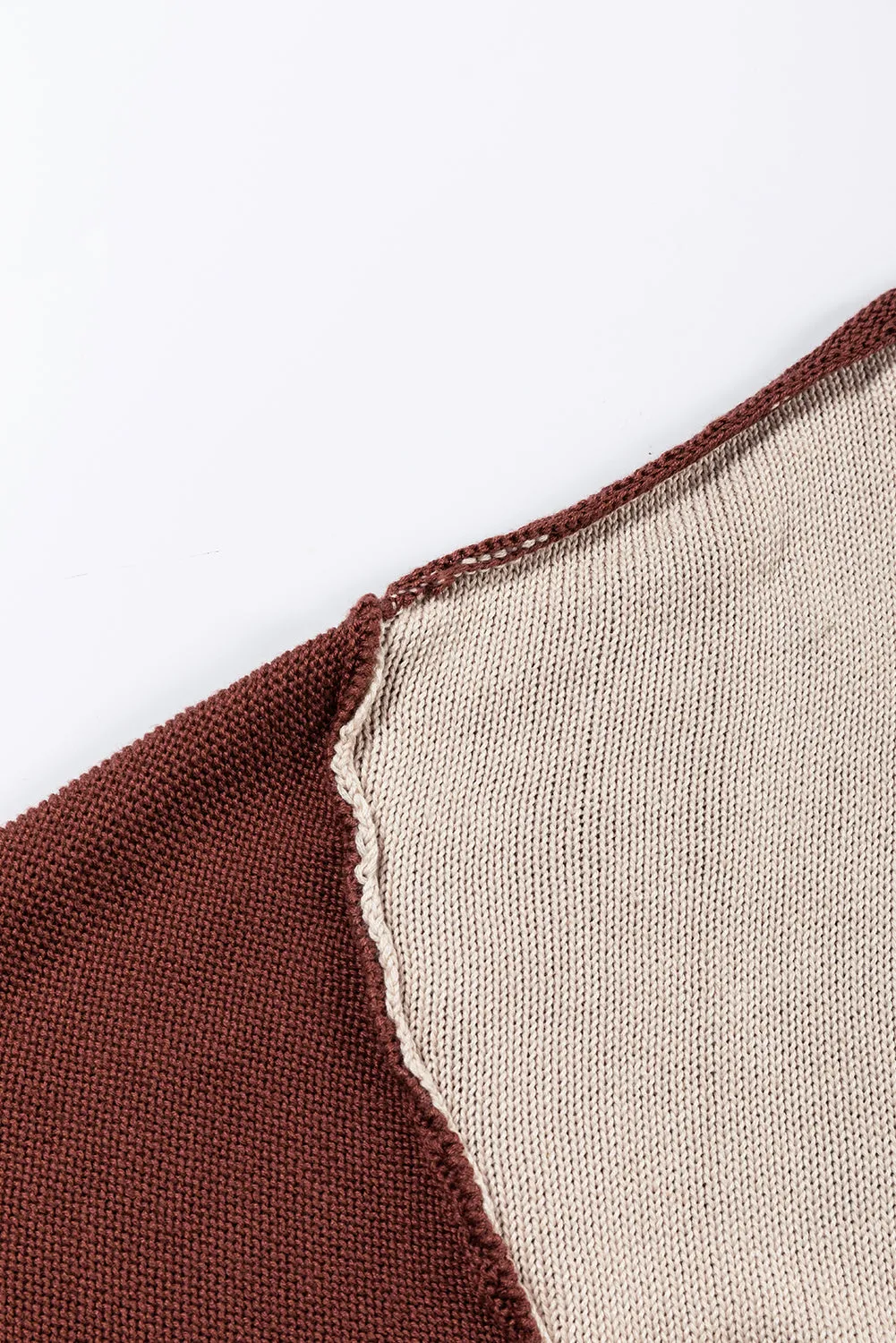 Bishop Sleeve Ribbed Trim Sweater