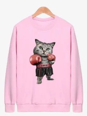 Cat Pattern Women Sweatshirts