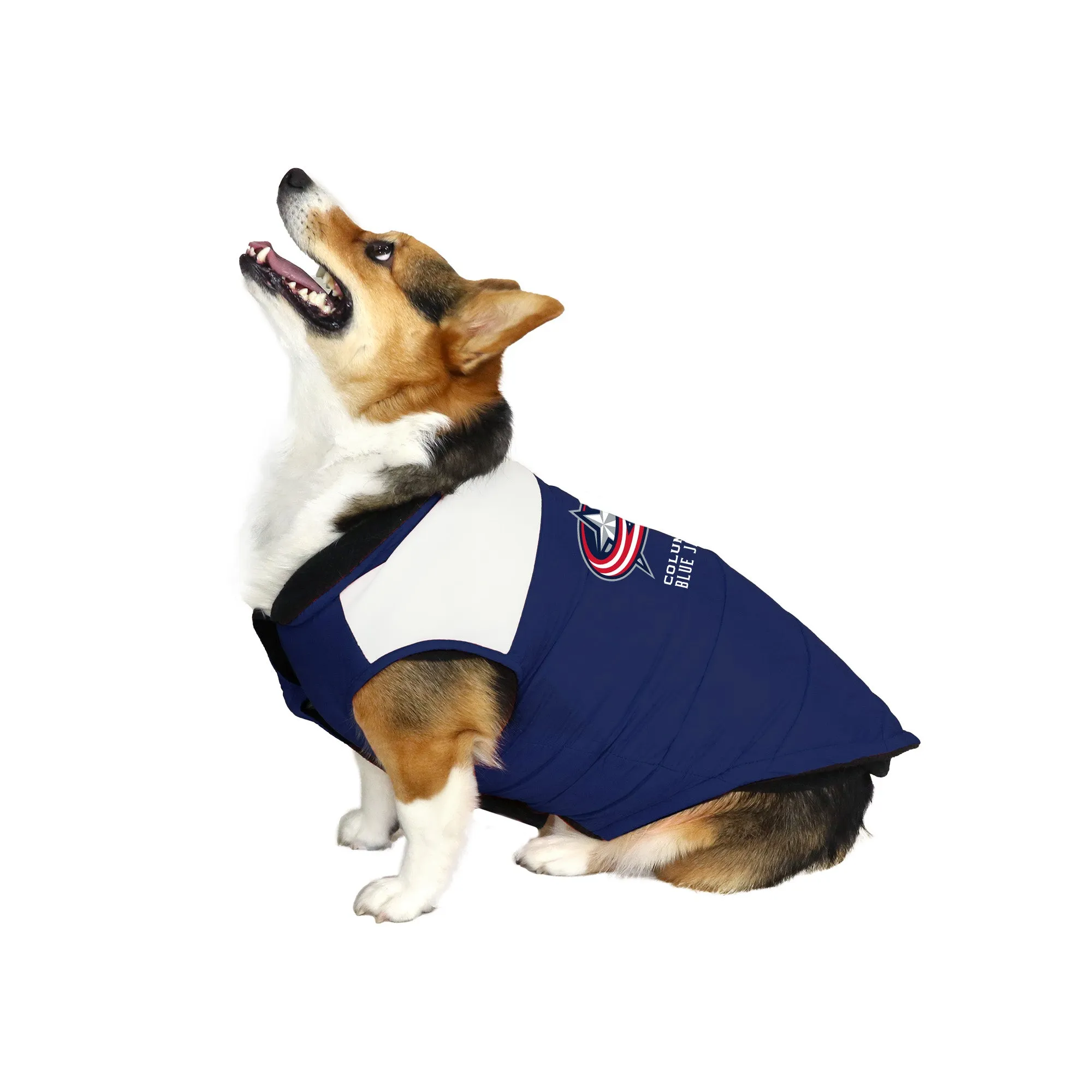 Columbus Blue Jackets Pet Parka Puff Vest