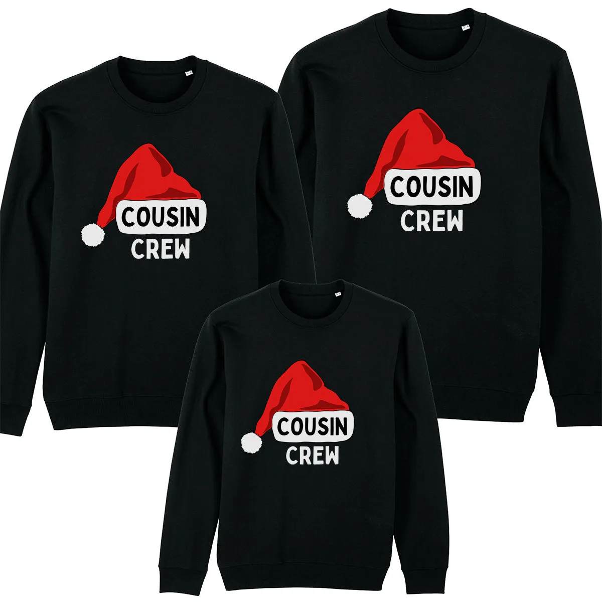 Cousin Crew Santa Matching Christmas Sweatshirts