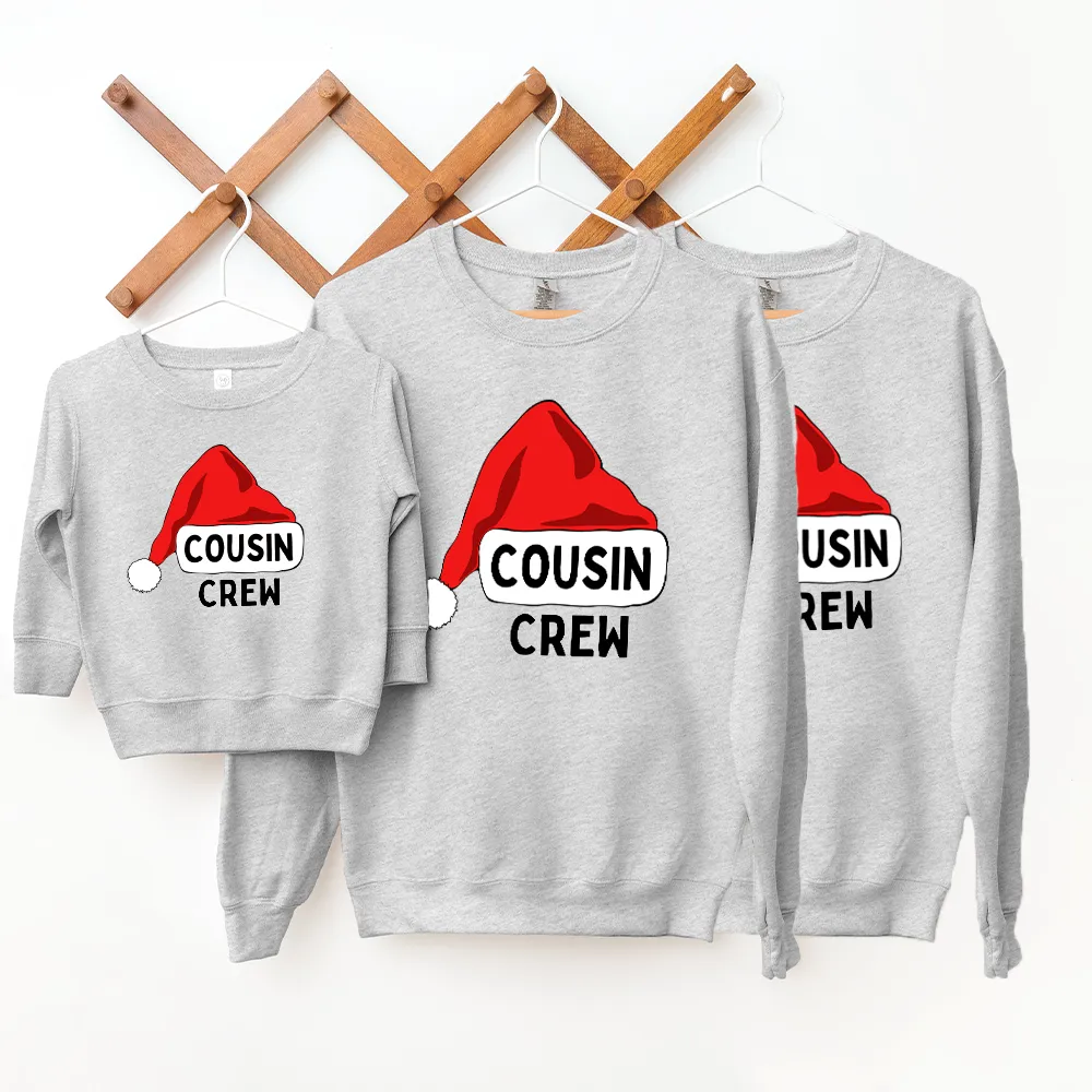 Cousin Crew Santa Matching Christmas Sweatshirts