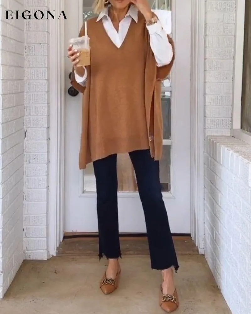 Elegant v-neck Pullover Sweater