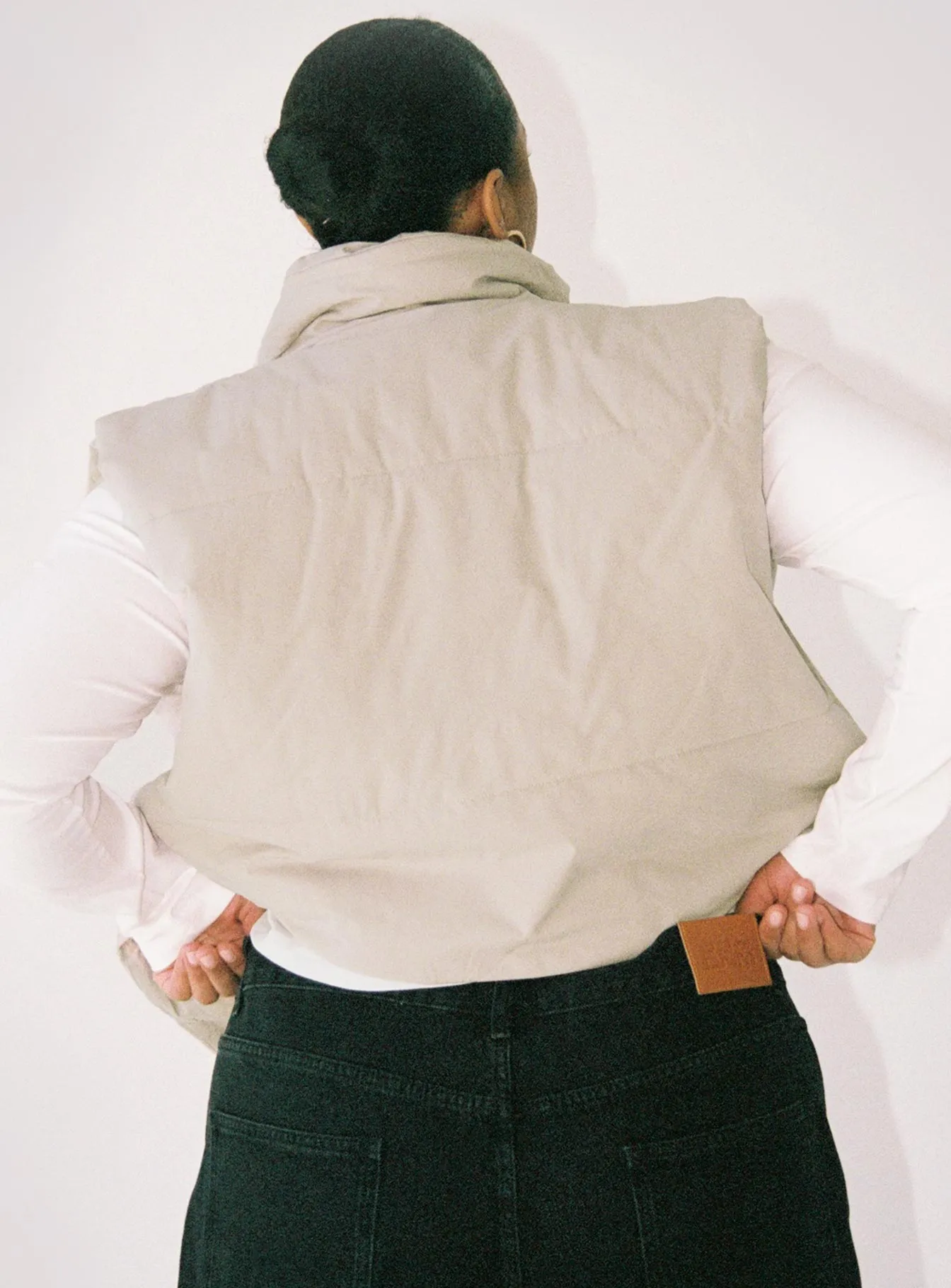 Kirby Puffer Vest Cream Curve