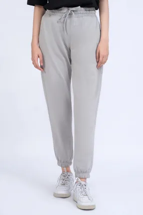 Light Grey Knitted Jogger Pants