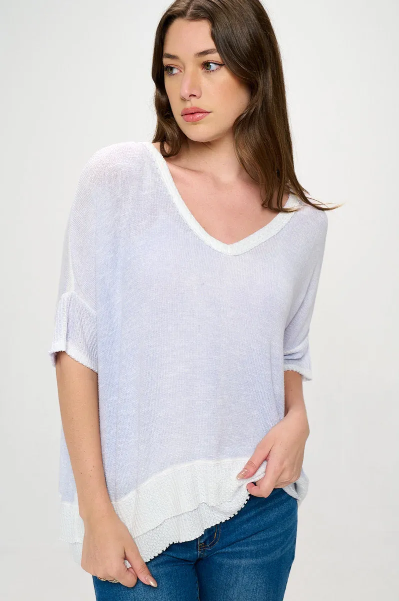 LIGHTWEIGHT V NECK SWEATER