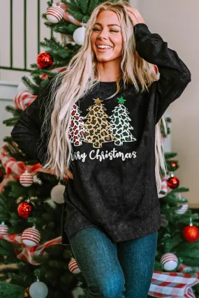 Merry Christmas Trees Graphic Sweatshirt