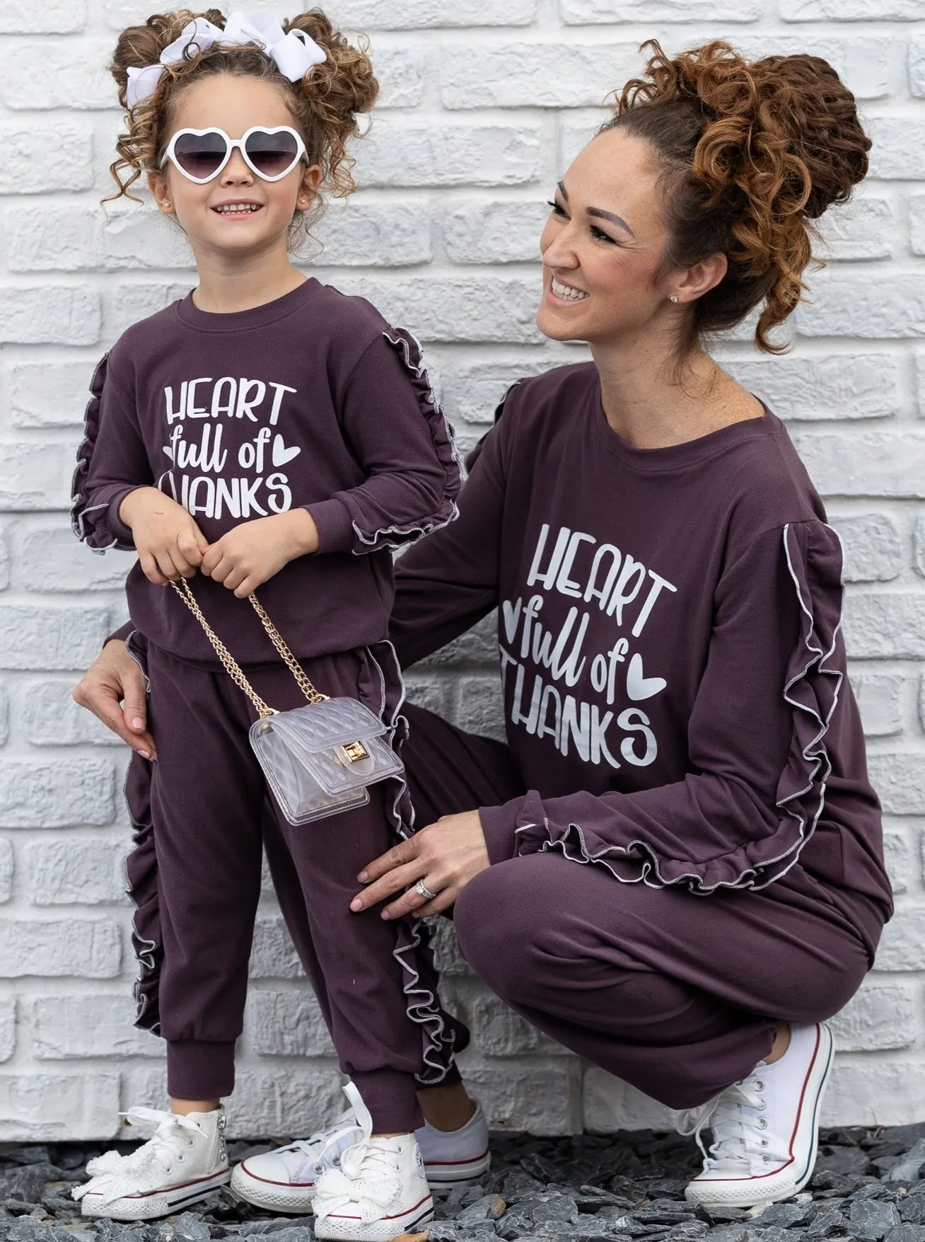 Mommy and Me Heart Full of Thanks Jogger Set