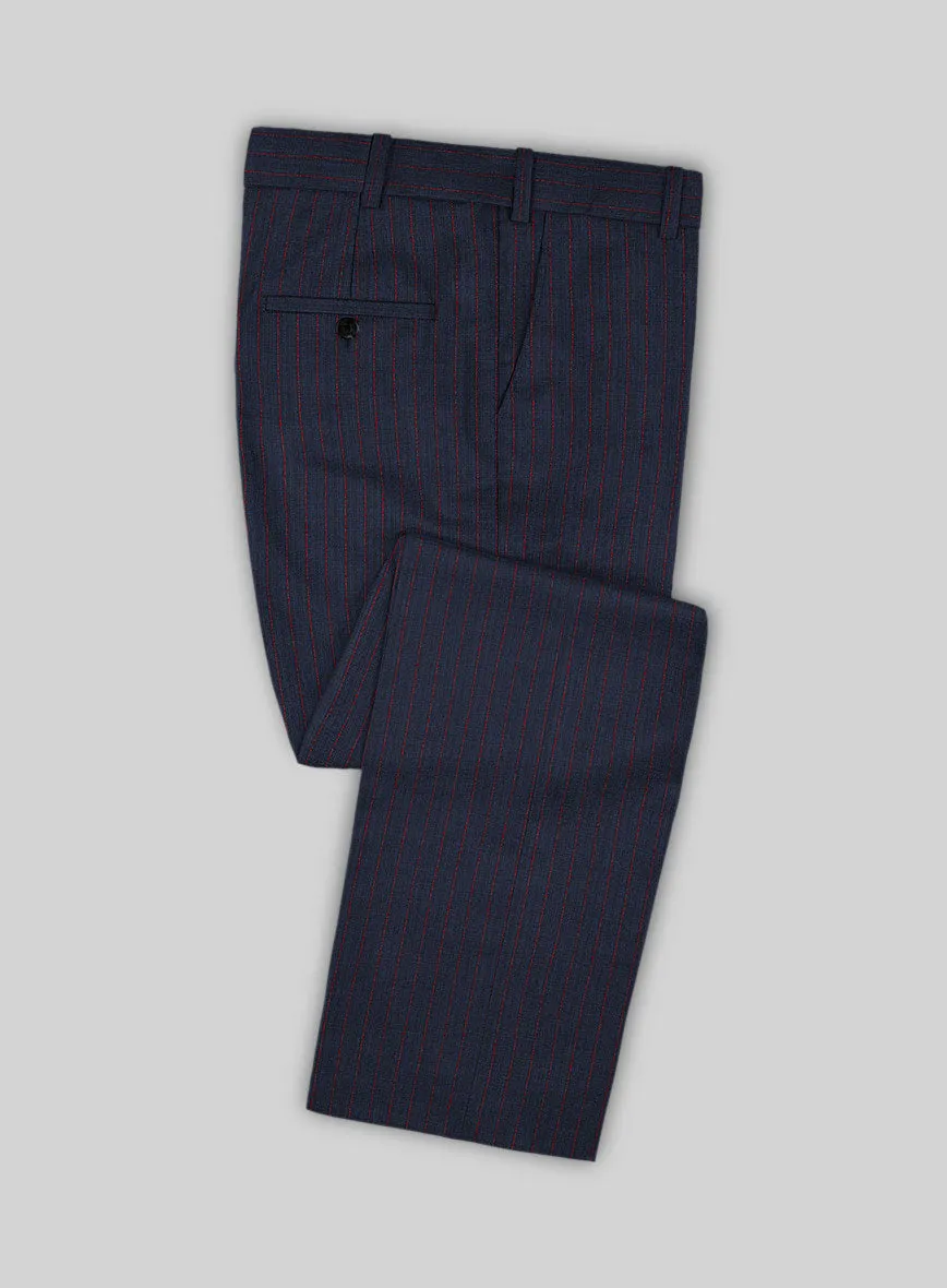 Napolean Argio Stripe Dark Blue Wool Pants