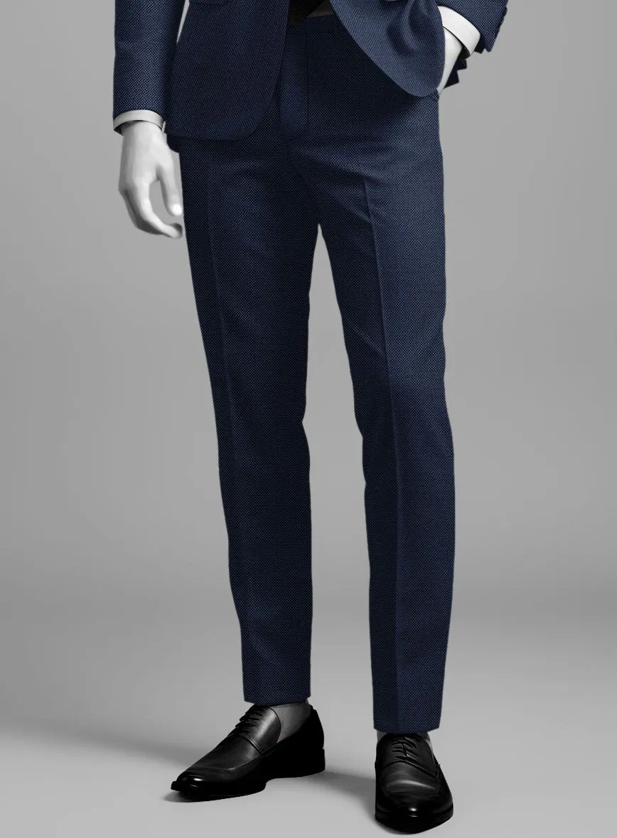 Napolean Ford Blue Birdseye Wool Pants