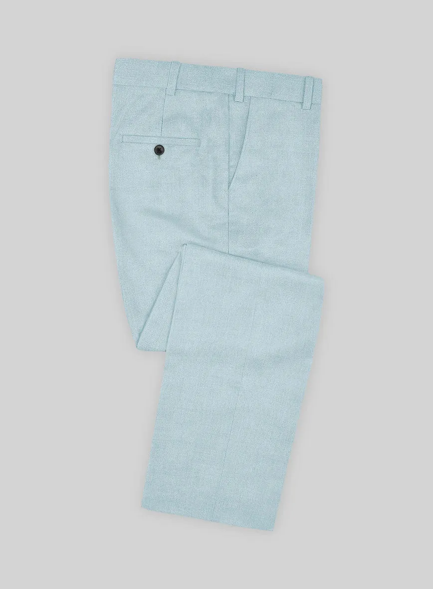 Napolean Stretch Coral Blue Wool Pants