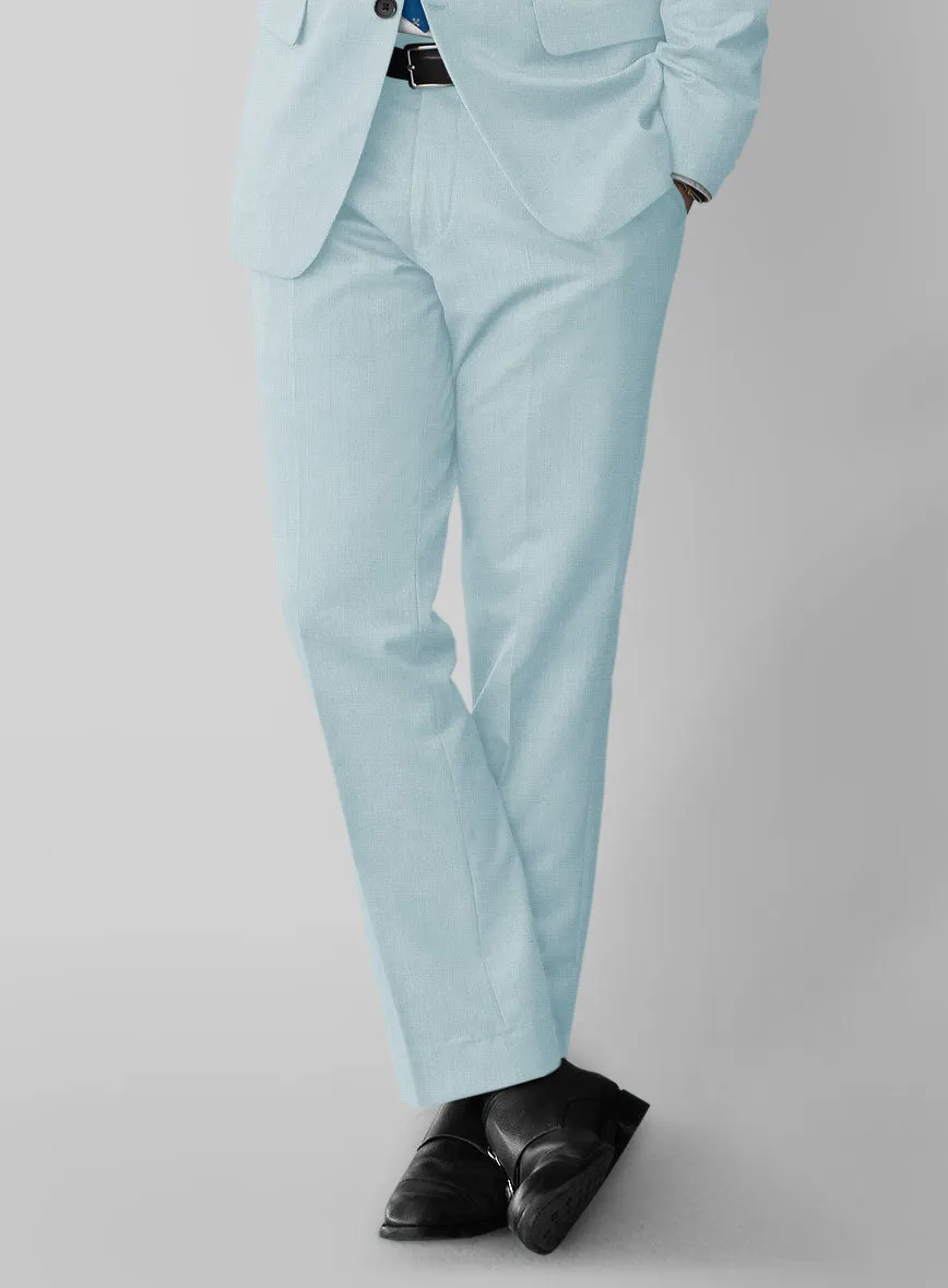 Napolean Stretch Coral Blue Wool Pants