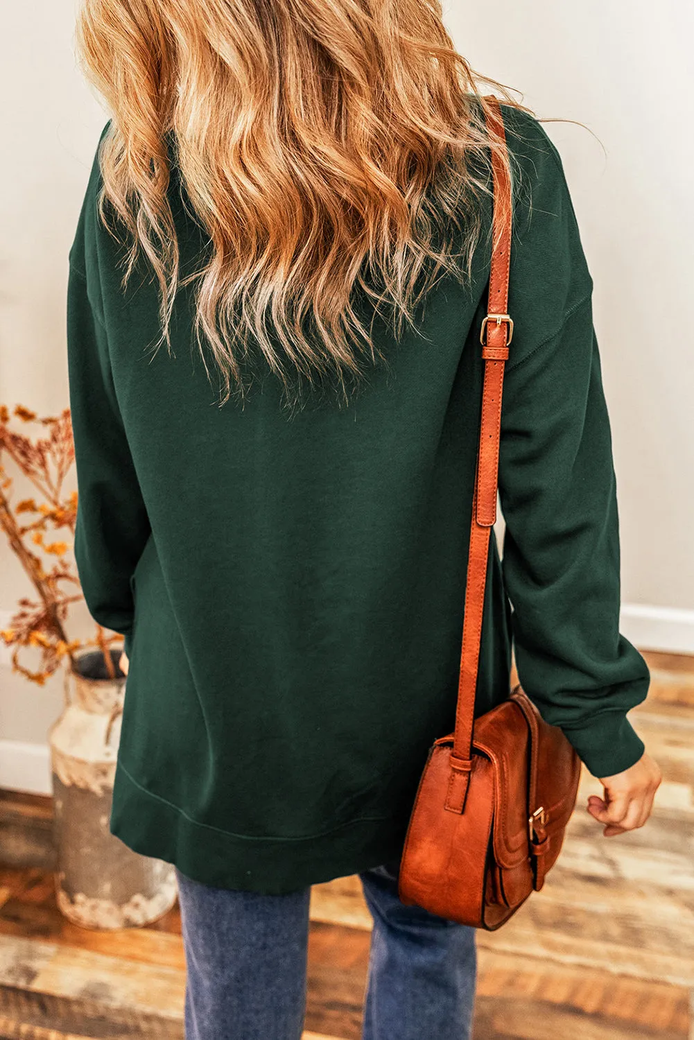 Oversized Split Hem Sweatshirt