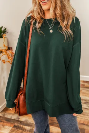 Oversized Split Hem Sweatshirt