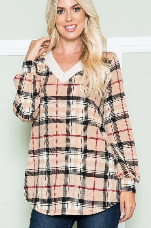 Perfect Plaid V-Neck