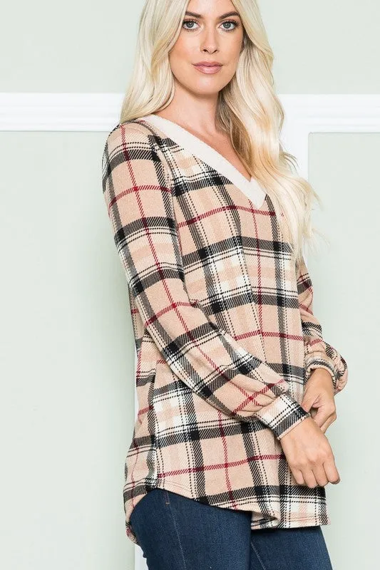 Perfect Plaid V-Neck