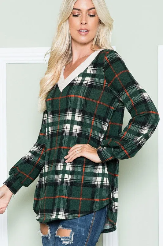 Perfect Plaid V-Neck