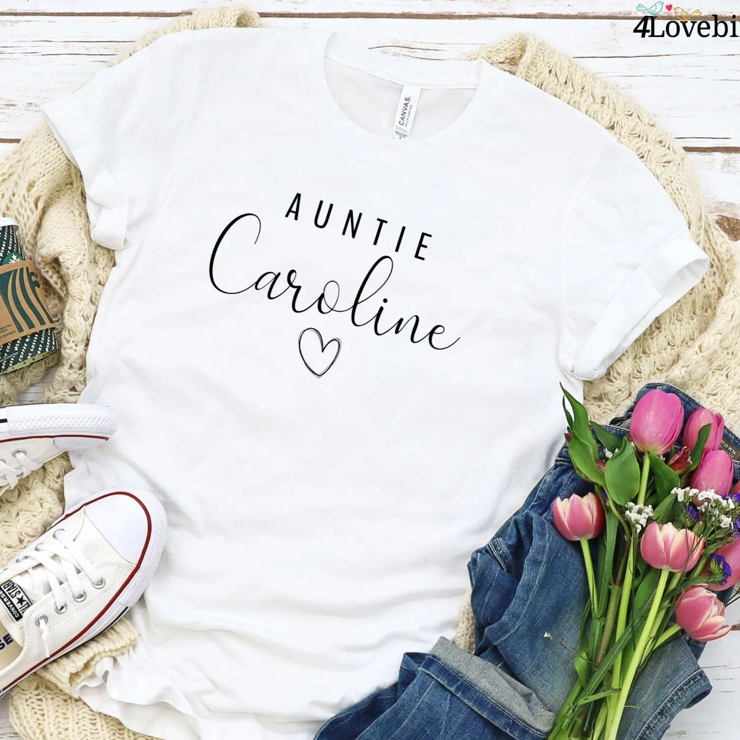 Personalized Matching Outfits for Aunt & Uncle: Custom Name Set - Unique Gift Idea