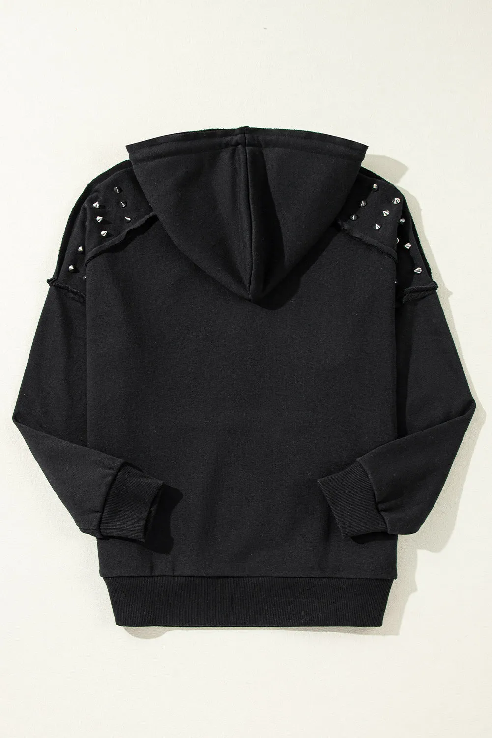 Rivet Stud Raglan Sleeve Hoodie