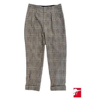 Roland Mouret wool blend houndstooth cuffed pants size US 6