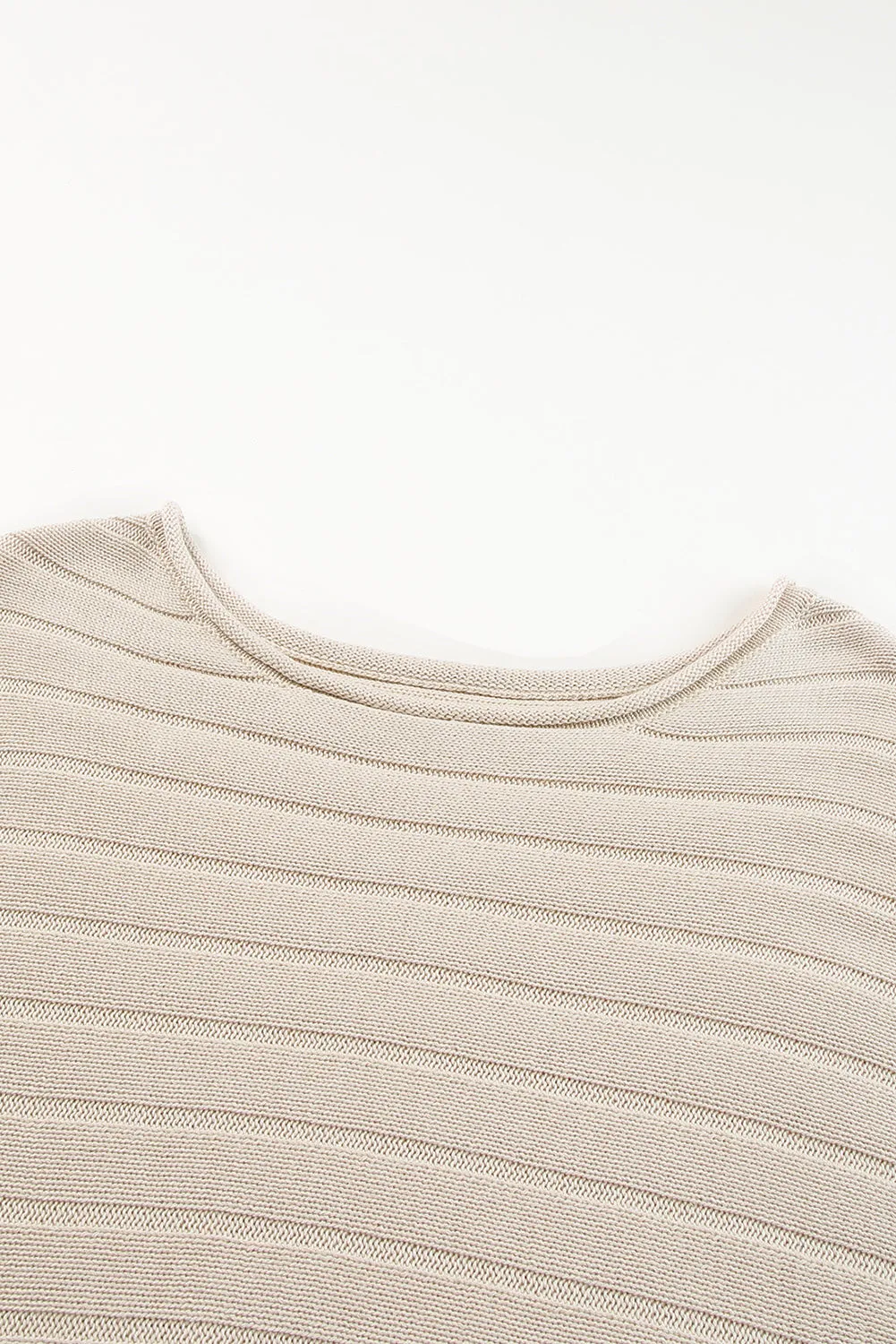 Seam Ribbed Knit Dolman Sweater