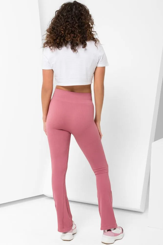 Seamless Flare Leggings Pink