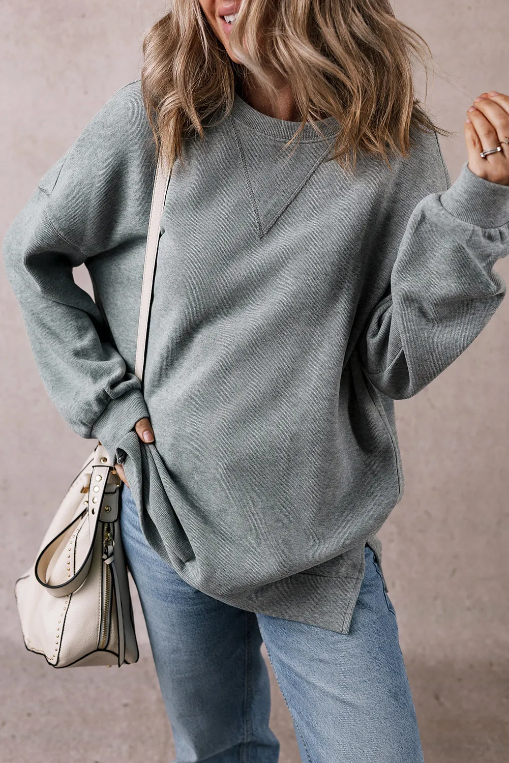 Side Split Oversized Sweatshirt