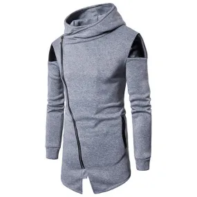 Side Zipper Design Patchwork Hoodies