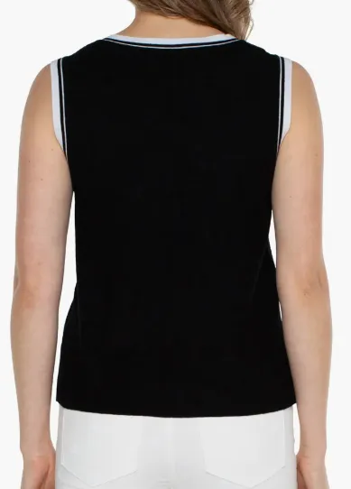 Sleeveless V Neck Sweater