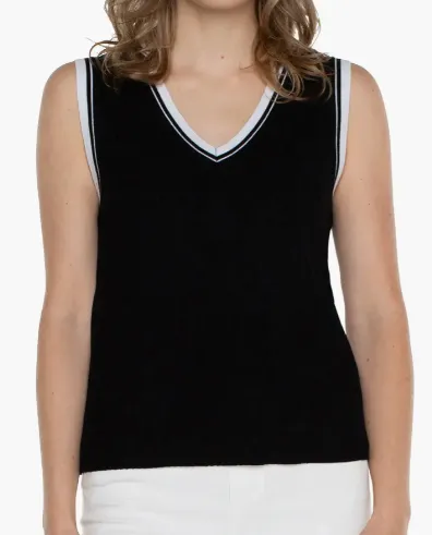 Sleeveless V Neck Sweater