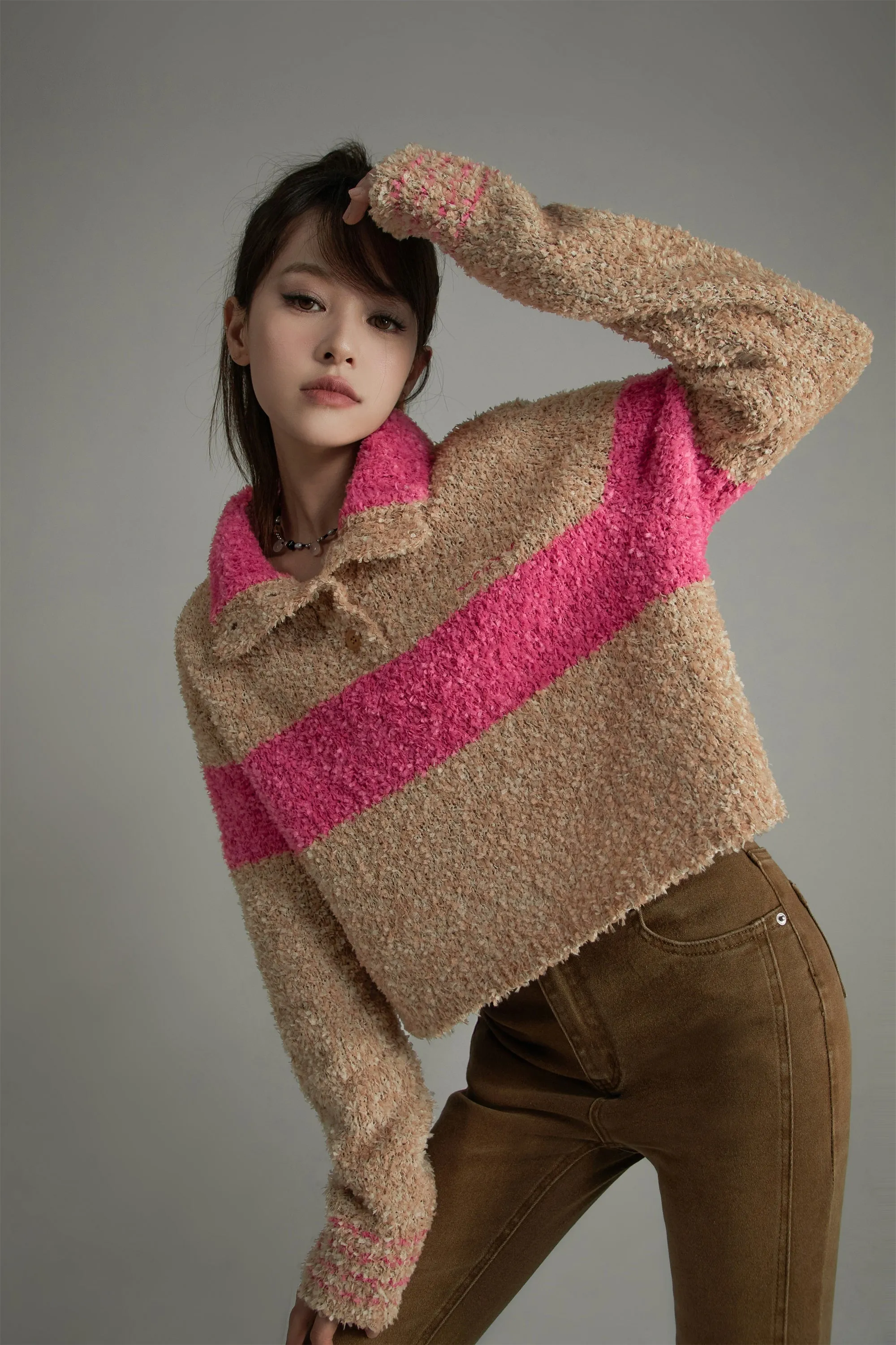 Striped Color Knit Sweater