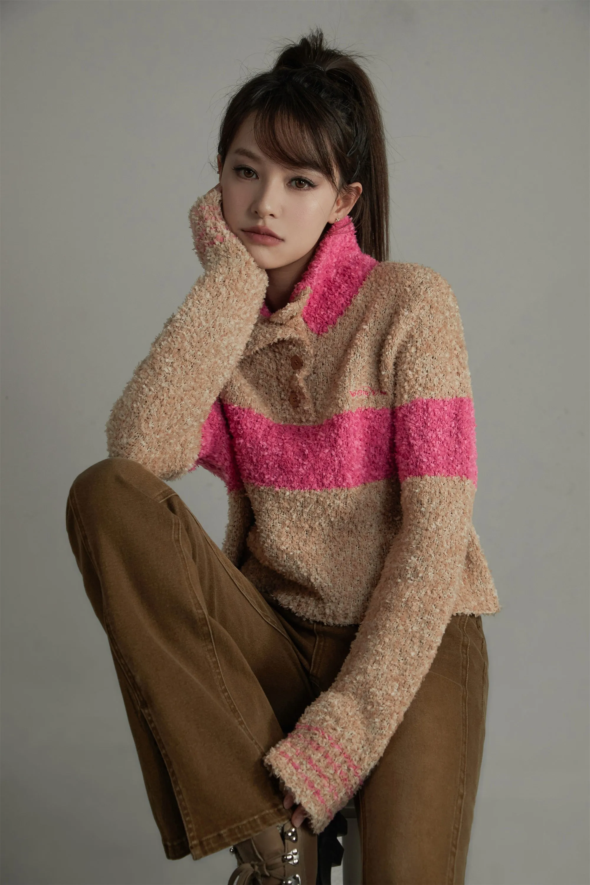 Striped Color Knit Sweater