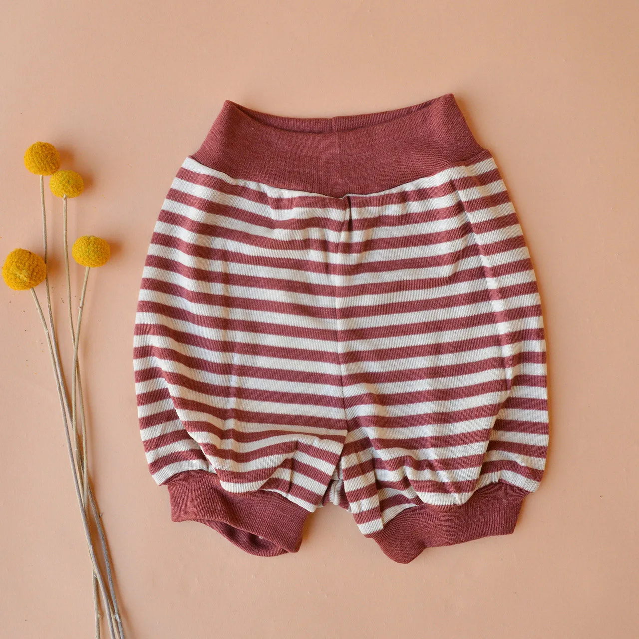 Summer Nappy Pants - Organic Merino/MulberrySilk - Stripes (0-2y)