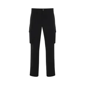 Techincal Wool Cargo Pants in Black