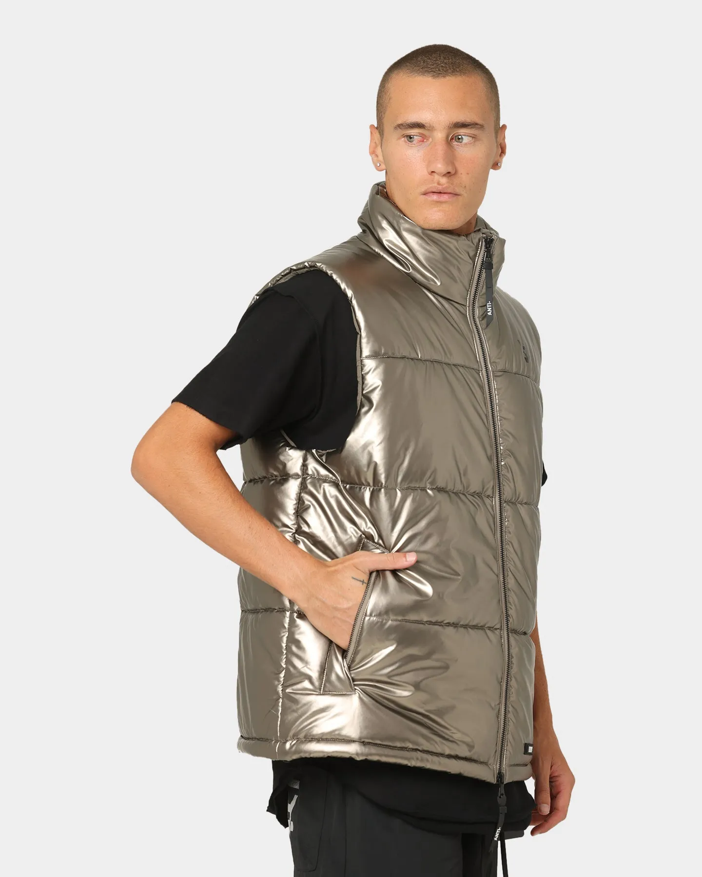 The Anti Order Anti Joy Puffer Vest Pewter