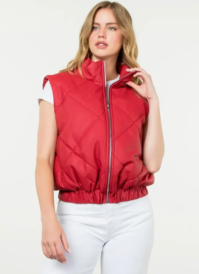 THML Puffer Vest-Red