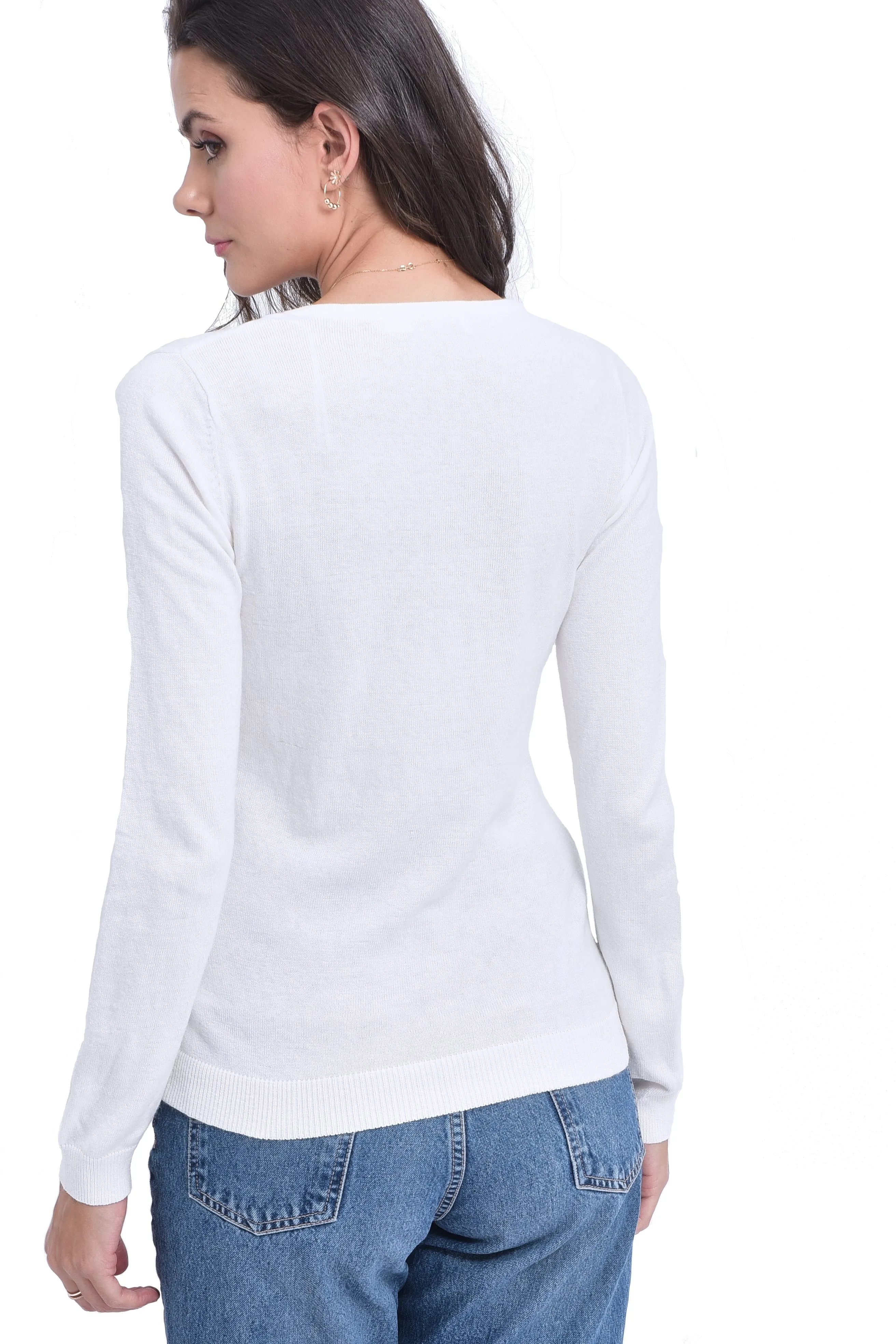 V-NECK BASIC SWEATER