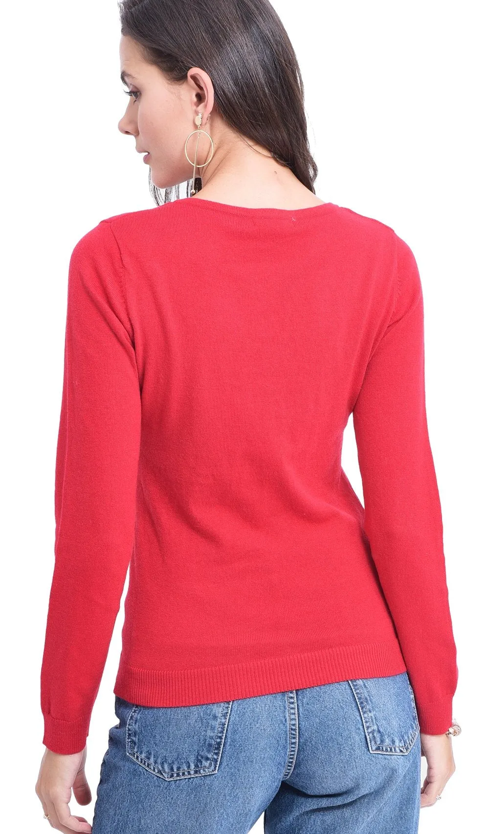 V-NECK BASIC SWEATER