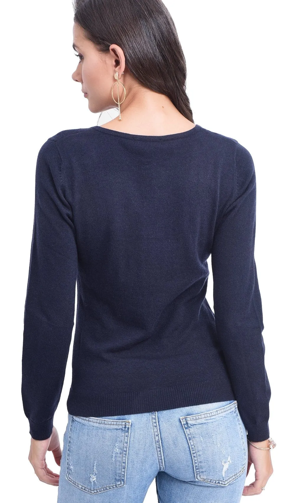 V-NECK BASIC SWEATER