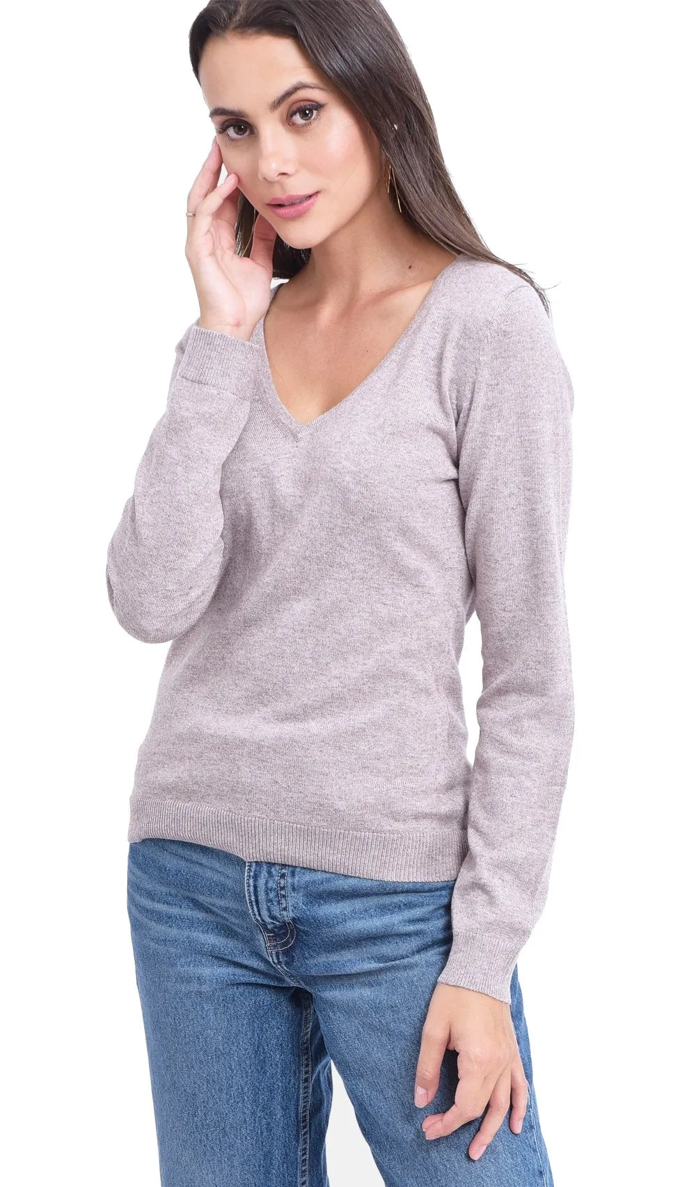 V-NECK BASIC SWEATER