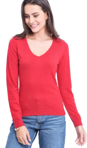 V-NECK BASIC SWEATER