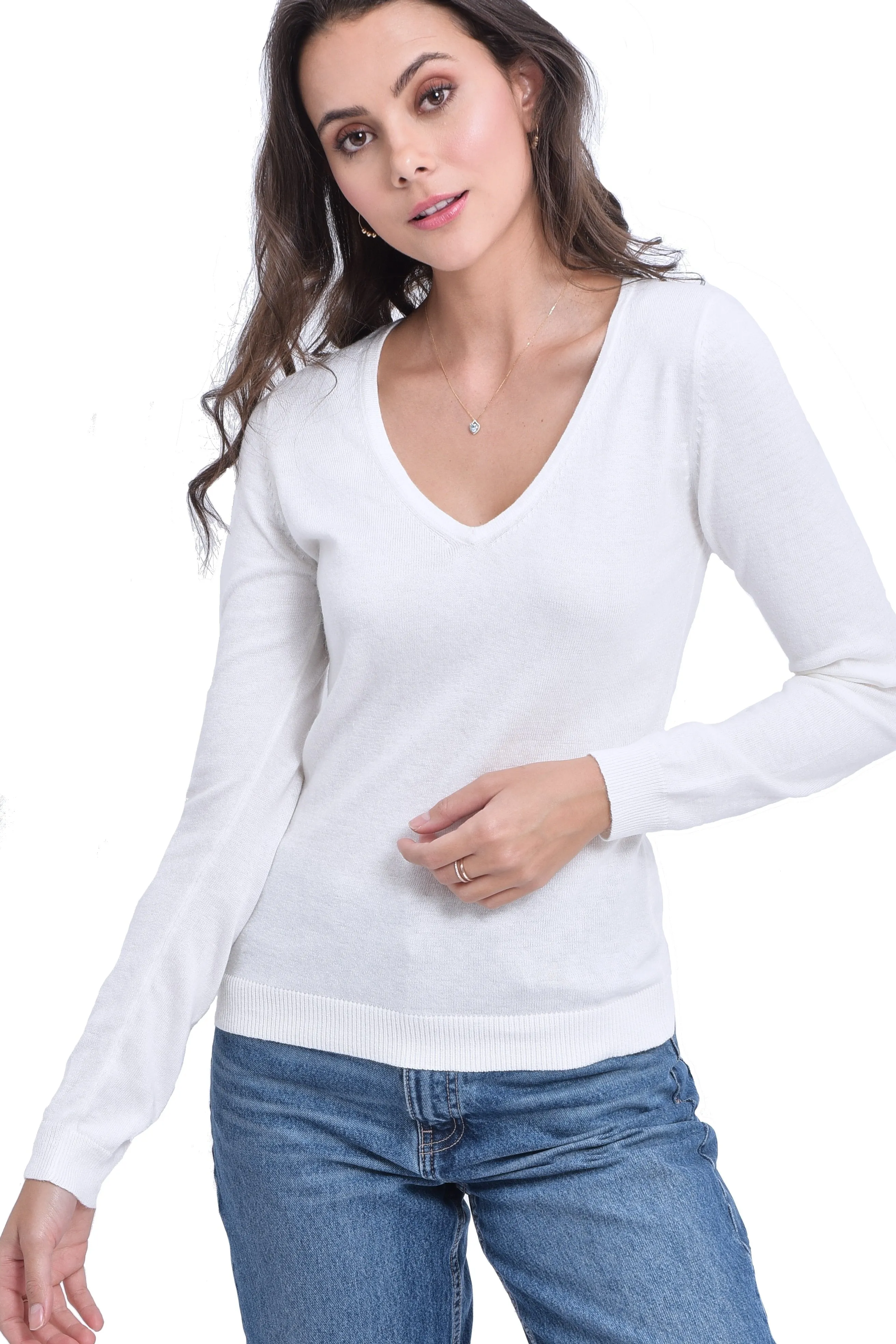 V-NECK BASIC SWEATER