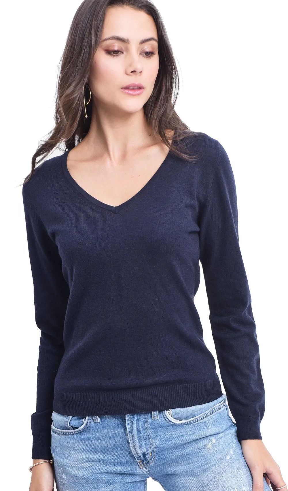 V-NECK BASIC SWEATER