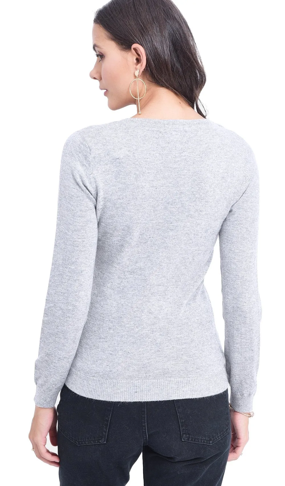 V-NECK BASIC SWEATER