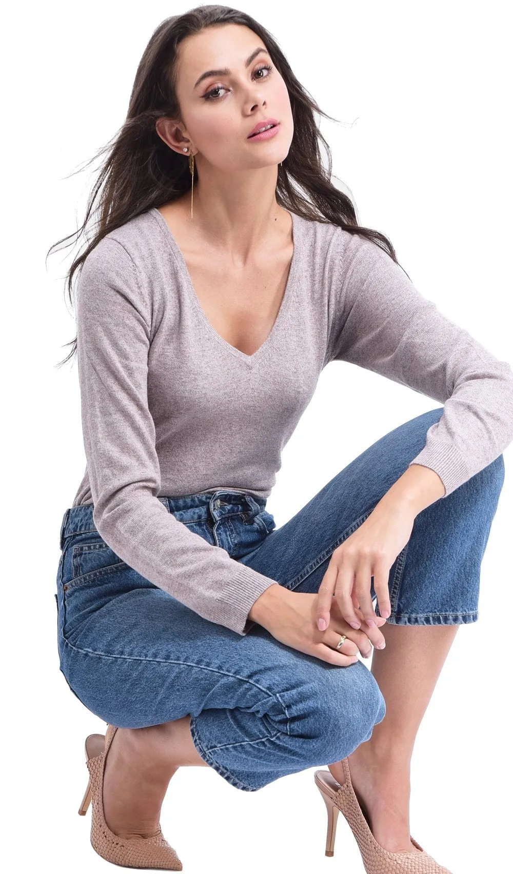 V-NECK BASIC SWEATER