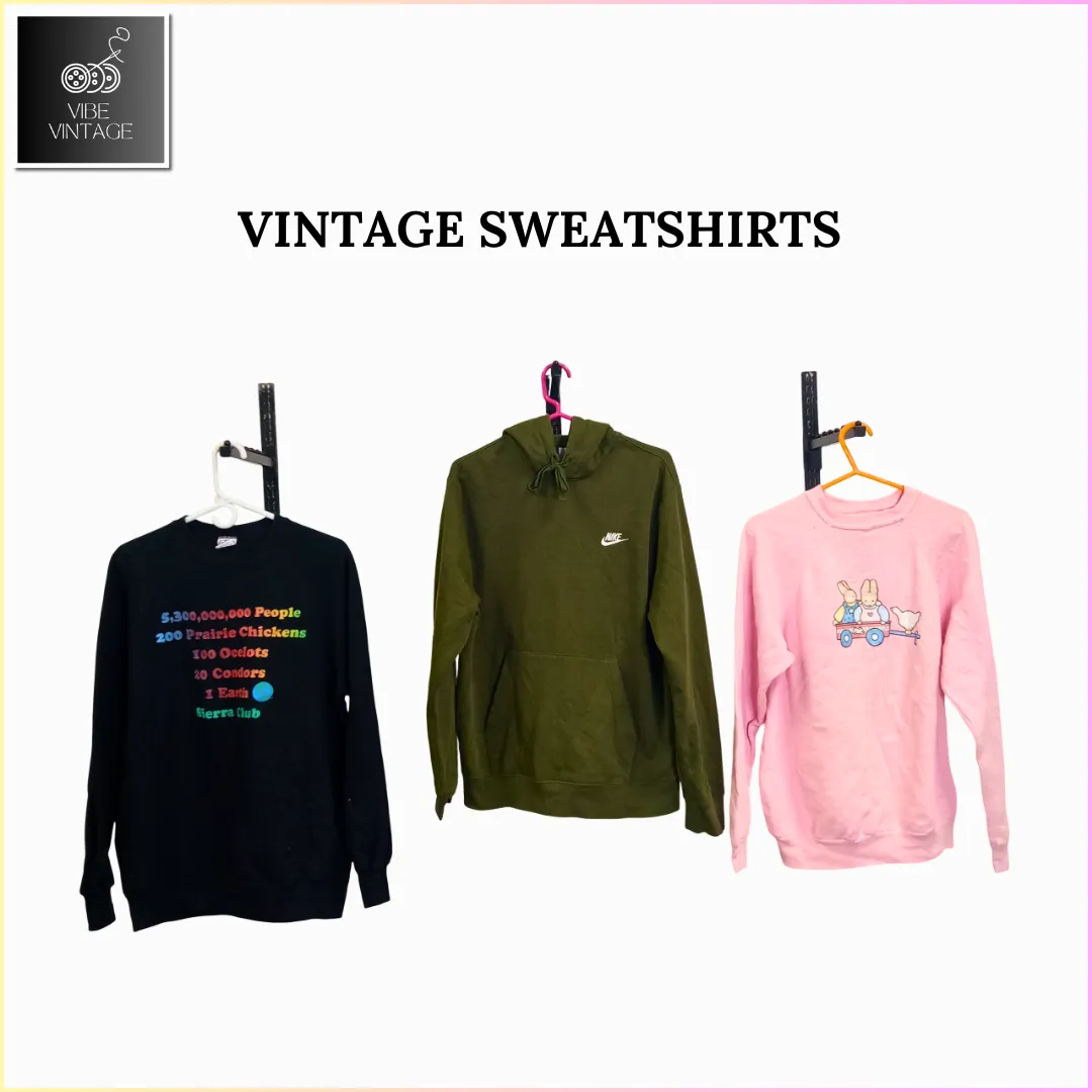 VINTAGE SWEATSHIRTS - 21 PCS