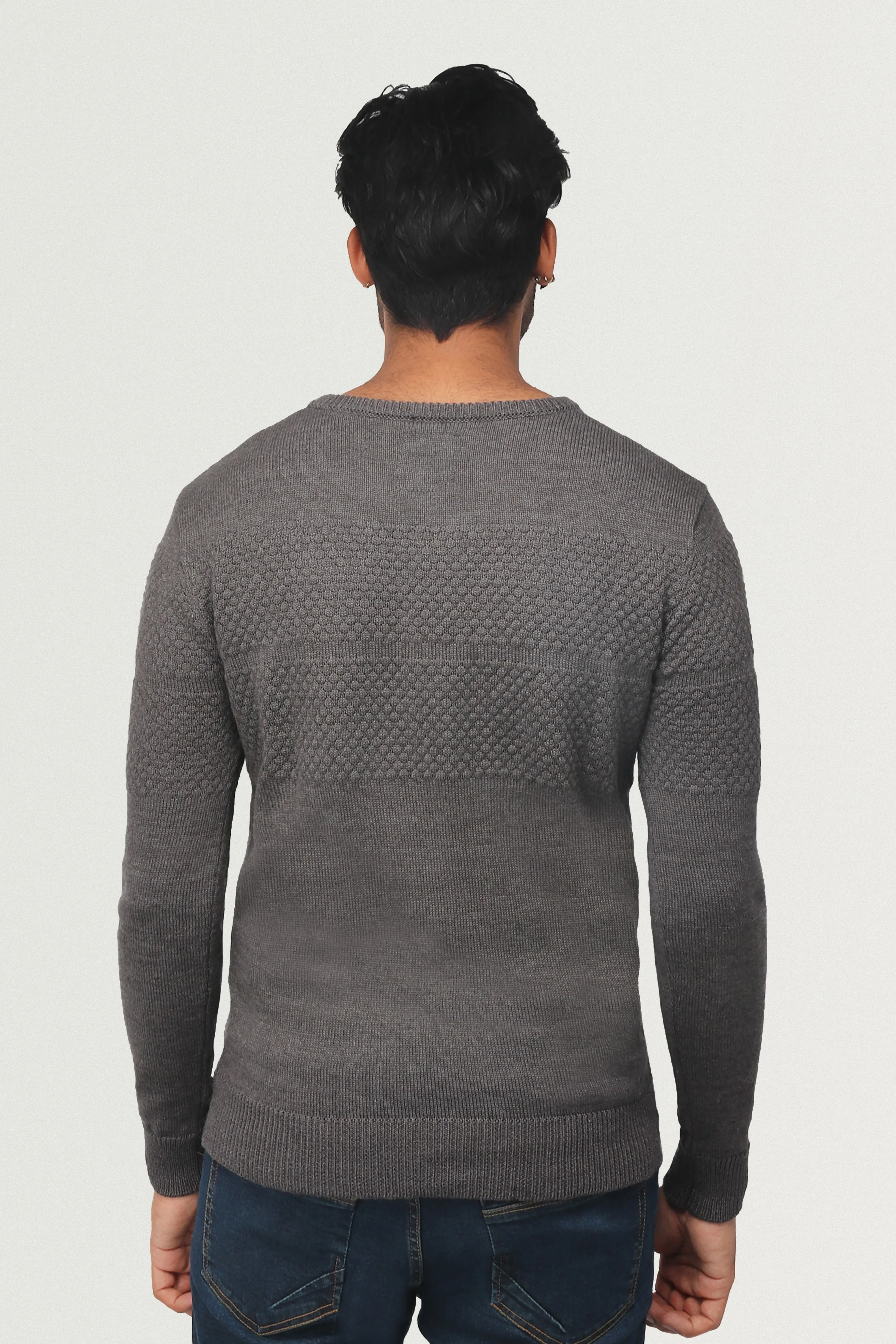 X RAY Men's Honeycomb V-neck Knit Sweater