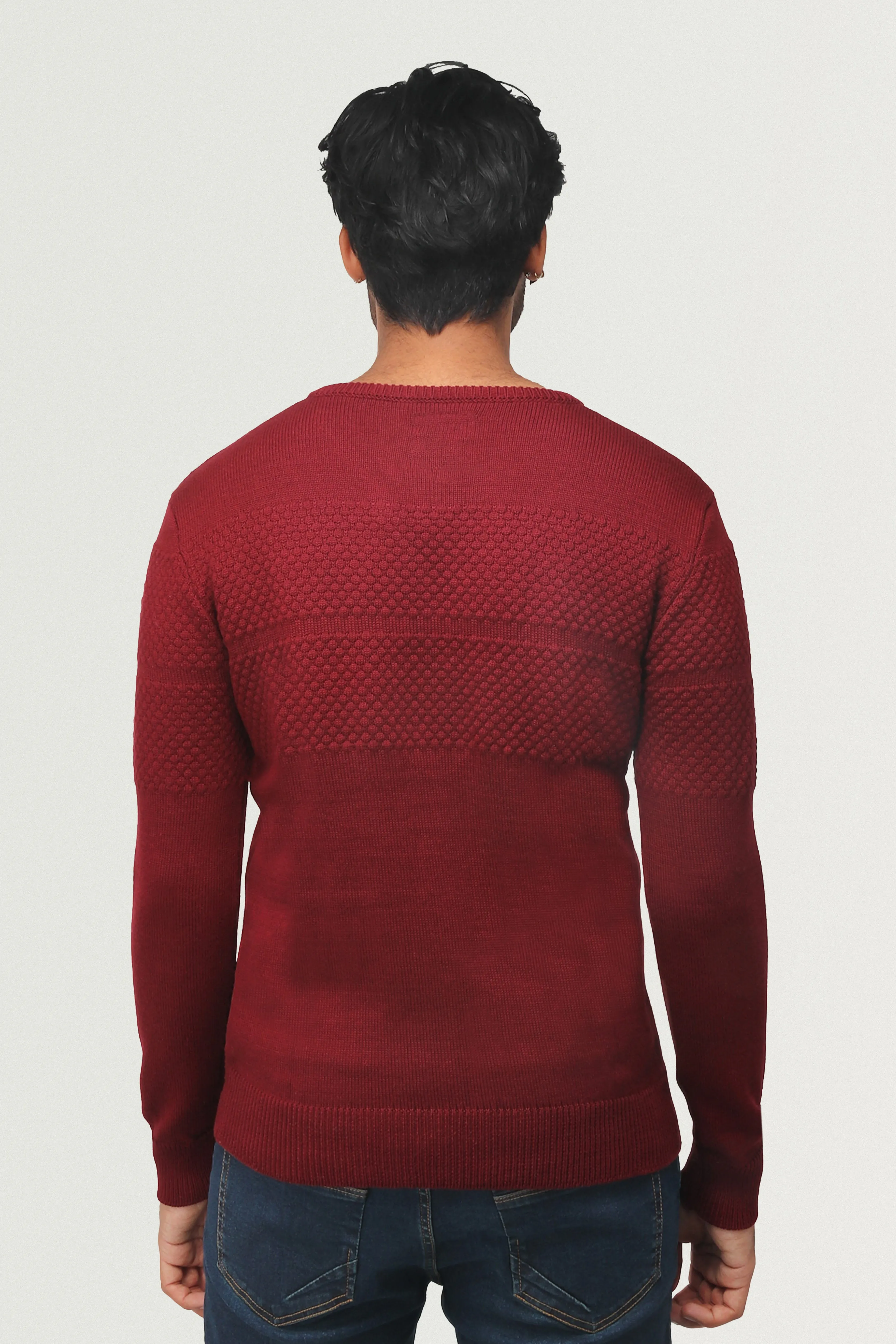 X RAY Men's Honeycomb V-neck Knit Sweater