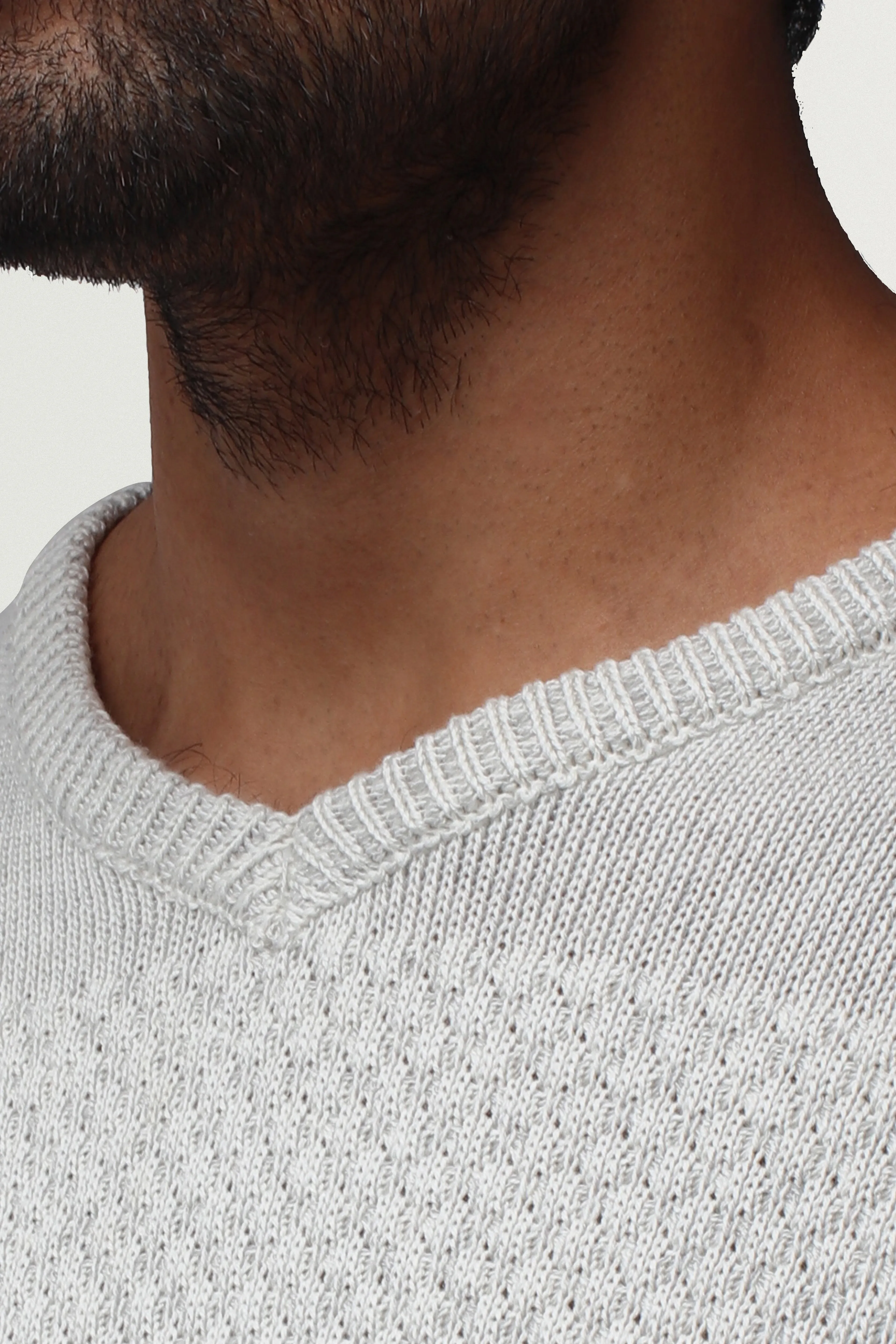 X RAY Men's Honeycomb V-neck Knit Sweater