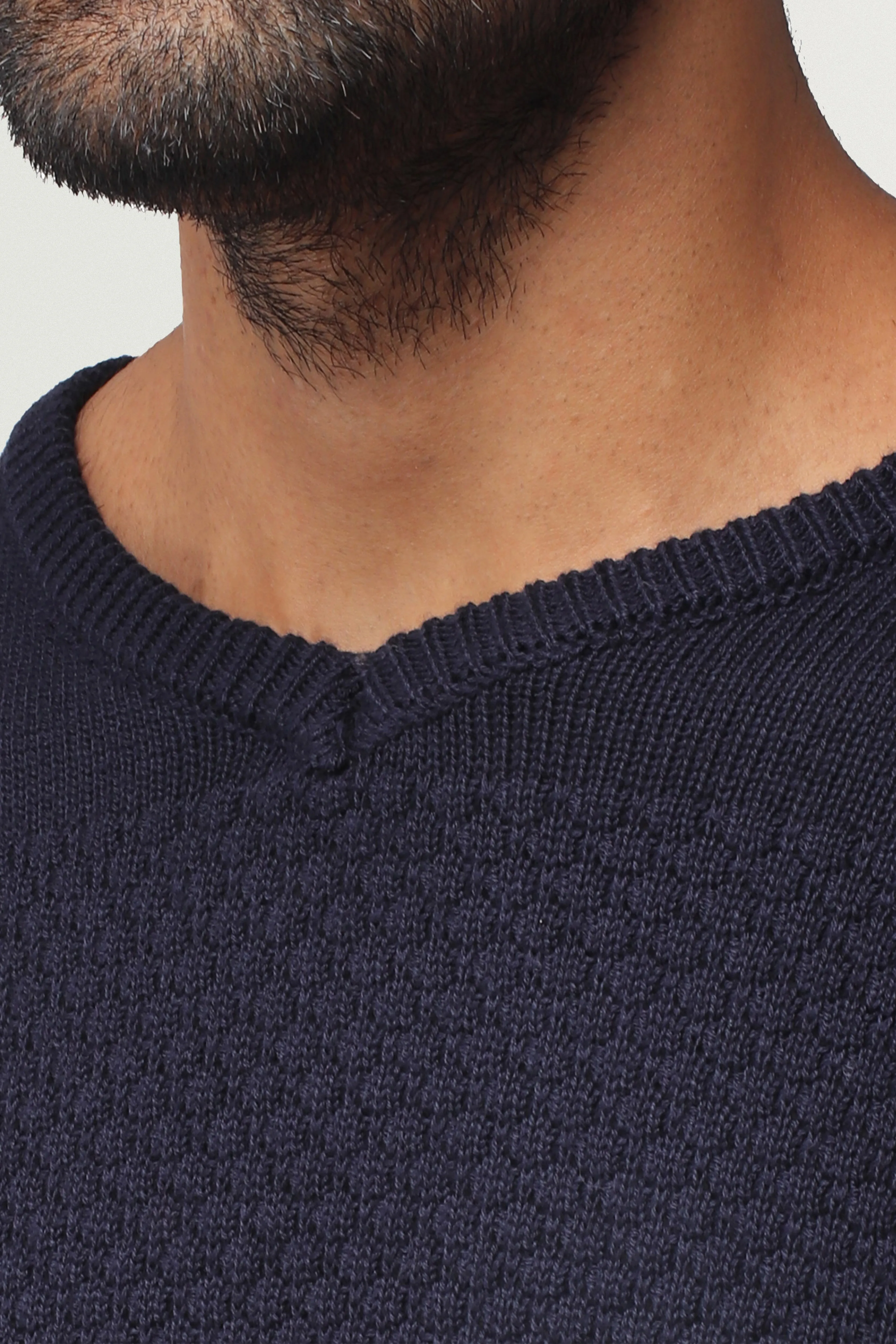 X RAY Men's Honeycomb V-neck Knit Sweater